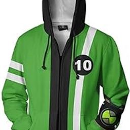 Ben Hoodie Anime Cartoon Cosplay Jacket 3D Printed Sweatshirt-image-26