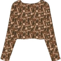 Women's Dry Fit Basic Sexy Printed Coat with Front Tie-Up V Neck Crop Top Slim Fit Full Sleeve Knitted dress for Girls L2146-34