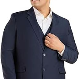 Men's Regular Fit Single-Breasted Blazer | Plus Size | Classic Notched Lapel | Formal & Casual Wear- BH-MEN-JKT-004(Navy)-picture-1