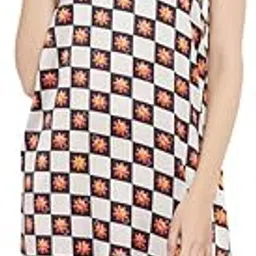 clovia Women's Satin Print Me Pretty Short Night Dress in White-picture-14
