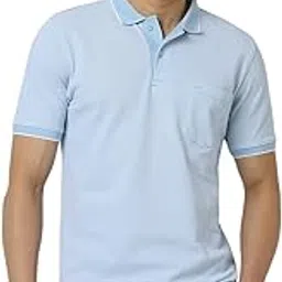 peter england Men's Cotton Blend Solid Regular Fit T-Shirt-picture-44
