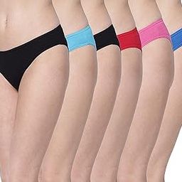 Women Ladies Girls Pure Cotton Full Coverage Mid Waist Everyday Day Wearing Cotton Panties Assorted Multicolor Panties for Women Pack of 6-image-92