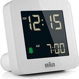 Braun Digital Alarm Clock with Snooze, Negative LCD Display, Quick Set, Crescendo beep Alarm in White, Model BC09W-image-15
