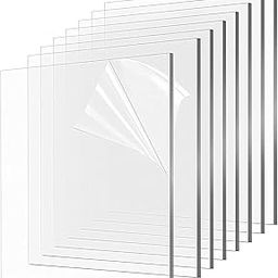 Anistuff clear acrylic glass sheet transparent 3mm Qty 1 panel for DIY craft window glass painting picture frames Face shields Signs Display Kids projects etc (3 mm 12 X12 inch, Transparent)-25