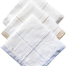 Premium 100% Pure Cotton Handkerchief for Men, 48 x 48 cm, Large Size Hanky for Gents, Stripes-picture-4