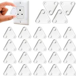 Novo Baby 24 -Piece Baby Safety Electric Socket Plug Guards | Baby Proofing Switch Board Cover for Kids Safety with Easy Removal Pin (Pack of 24, White)-24