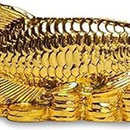 HOME GENIE "Golden Arowana Fish Feng Shui Showpiece | Symbol of Wealth & Prosperity | Handcrafted Home Deccor-image-4