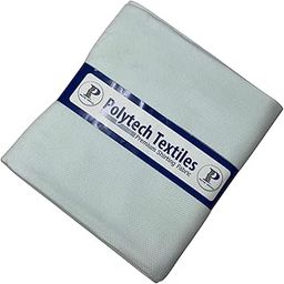 Polytech Textiles Premium Shirting Fabric,61- White Dobby Design with Blue Tint, Unstitched-14