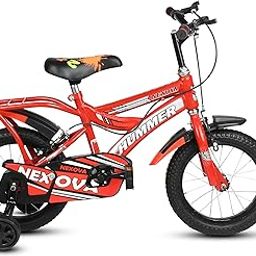 Kaashnic Kids Premium Cycle 14T with Training Wheels (89% Assembled) for Boys and Girls (Red)-image-5