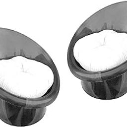 ANJWAR Tub Chairs/ARM Chairs/Chairs for Home, Living Room/Indoor and Outdoor Chairs with Complimentary Cushions Set of 02 (Standard, Silver Black)(Plastic)-picture-14