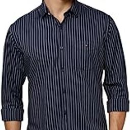 Men's Sports Slim Fit Stripe 100% Cotton Casual Shirt-image-58