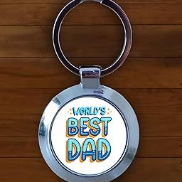 World best Dad Round Kecyhain | Customization also available-71