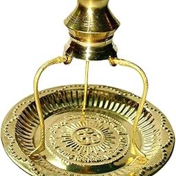 A&S VENTURES Brass Plate Thali with Shivling Stand and Jalabhishek Kalash Lota for Pooja Home Decor (Gold),Standard(PTSS_40)-24