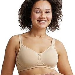 ES24 Women's Wirefree Non Padded Super Combed Cotton Elastane Stretch Full Coverage Plus Size Bra with Side Panel Support and Plush Lining Cup-picture-2