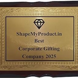 SMP | Personalized Wooden Plaque with Gold-Toned Award Certificate Frame, Printed/Engraved Corporate Recognition Trophy, Decorative Border Mumento-image-95