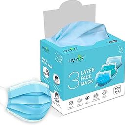 LIVYOR Non-Woven Fabric Disposable Mask With Nose Clip with Soft Ear loops for Unisex-30