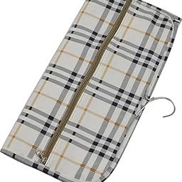 GETZET Multi Utility Hanging Document Organizer for Passport Aadhar, Checks Design, pan card,election ,credit,ATM,10 Pockets, storage cover (multicolor)-27