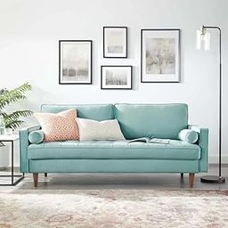 ESPOSENDE OSENNS0022 3 Seater Sofa Luxurious Velvet Upholstery Solid Sal Wood Frame High-Density Foam Seating Modern Couch for Living Room, Office & Hall DIY Assembly (Sky Blue)-image-65