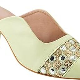 Selfiee Cone Heel Mules Fashion Pointed Pump Shoes for Party and Formal Occasions for Girls & Women-image-0
