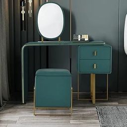 NG Decor Green Makeup Vanity Set Expandable Dressing Table (Mirror & Stool not Included)-image-41