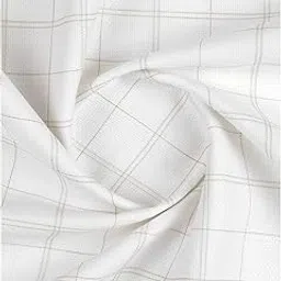 ramraj cotton Men 100% Giza Cotton Checked Shirt Fabric Casino Grand (White_3)-picture-15