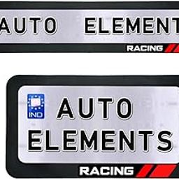 Auto Elements Bike Number Plate Frame with Unique Design Motorcycle Licance Plate Guard Protector Red Racing (Front and Back Universal Size for Bikes)-image-45