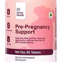DAME HEALTH PRE-PREGNANCY SUPPORT | FOLIC ACID + INOSITOL + NAC + CHOLINE + IRON | COMPLETE PRECONCEPTION CARE FOR WOMEN | SUPPORTS MOTHER & FETAL HEALTH | HORMONAL BALANCE & PCOS FRIENDLY | 30 TABS-6