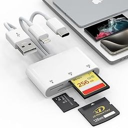 XD Card Reader, SD Card Reader for iPhone, 3 in 1 SD/TF/XD Card Reader Adapter for i Phone/USB C Device, Lightning+USB A+USB C X D Picture Card Adapter for iPhone 16/15/14/15/iPad/PC/Android-image-45
