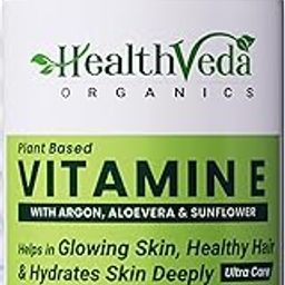 HEALTH VEDA ORGANICS PRIVATE LIMITED Vitamin E, 60 Veg Capsules For Skin And Hair, With Argan & Aloe Vera, Antioxidant Support, Naturally Nourished Skin & Hair For Men & Women-image-21