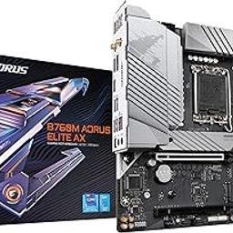 GIGABYTE B760M AORUS Elite AX (LGA 1700/ Intel/ B760/ M-ATX/ DDR5/ Dual M.2/ PCIe 4.0/ USB 3.2 Gen2X2 Type-C/Intel Wi-Fi 6E/ 2.5GbE LAN/Q-Flash Plus/PCIe EZ-Latch/Gaming Motherboard)-image-2