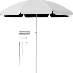 Bnf® Small Patio Umbrella 5.6ft Heavy Duty Portable Market Umbrella for Park Lawn White|Home & Garden|Yard, Garden & Outdoor Living|Garden Structures & Shade|Umbrellas-image-91