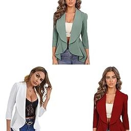 Women’s Single Breasted Relaxed Fit Shawl Collar Blazers in, Including Snow White.-picture-21
