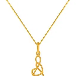 p.c. chandra jewellers 14k (585) Yellow Gold and American Diamond Pendant for Women-picture-14