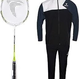 FLYPOWER BADMINTON RACKET AGNI 3 WITH TRACKSUIT FLY MARATHON WHITE BLACK SIZE M-image-19