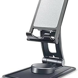 GC 360° Rotatable, Foldable Adjustable Mobile Stand Or Mobile Holder for Multiple Purpose II Height & Angle adjustments Compatible for All Smartphones & Tablets (Black Pack of One)-picture-14