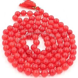 ARKAM Certified Red Hakik Mala - Red Agate Beads (Size: 6mm, Length: 30 inches, 108+1 Pieces)-image-41