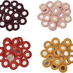 EmbroideryMaterial 100 Pcs Acrylic Embroidery Crochet Mirrors for Craft, Dress Designing, Jewellery Making, Embellishments & Decorative Projects (20MM, Maroon, Peach, Orange, Mustard Yellow - 25 Each)-image-19