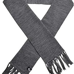 Mens and Womens 100&% Acro Wool Soft and Warm Plain Solid Muffler for Winter Season-image-0