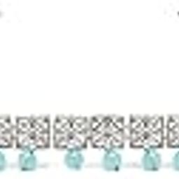 Oxidised Silver Light Blue Beads Kundan Kamarbandh for Women-image-49