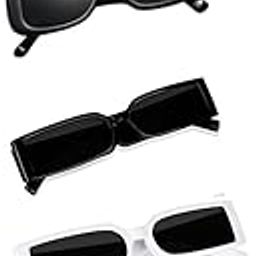 Unisex Combo Offer Pack of 5 shades glasses Black Candy MC stan Rectangle Retro Vintage Narrow Non-Polarized Sunglasses Women::Men Small Narrow Square Sun Glasses - MC-756 (Medium)-picture-9