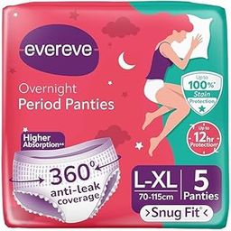 Ever eve Period Panties for Women, L-XL Size, 5 Count, 360-Degree Coverage, High Absorbency, Overnight Protection, Pink and Teal-image-34