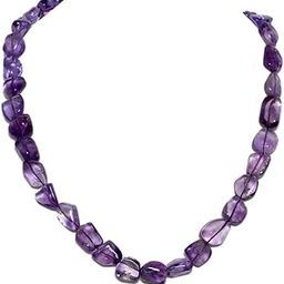 Natural Amethyst Gemstone Tumble Shaped Bead Strand NS1038-image-56