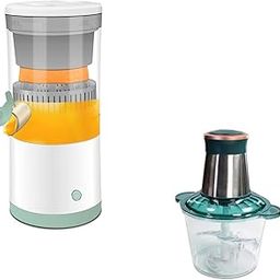 Combo C1027 - Electric Citrus Juicer with USB Charging – Portable Orange and Lemon Juicer & Stainless Steel Electric Meat Grinders with Bowl for Food Chopping Meat-3