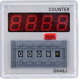 DH48J A Digital Counter Relay LED Display 1-999900, ABS Case, Transparent Cover, 11Pin, for Remote Control, Communication (24VAC/DC)-image-6