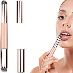 MAYCREATE® Lipstick Silicone Brush 2 In 1 Lip Balm Silicone Applicator with Blending Brush Multifunctional Lipstick Brush Travel Makeup Tools for Lipstick, Lip Gloss, Concealer, Foundation, Pink-21