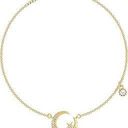925 Silver Golden Moon and Star Anklets (Single) |Gifts for Women and Girls | With Certificate of Authenticity and 925 Stamp | 6 Month Warranty*-image-46