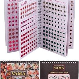 VAMA Fashions Multicolour Plain Glitter Sparkle Shaded Crystal Diamond Stone Bindi Booklet Reusable Self-Adhesive Sticker For Women (Designer Bindi Book)-39