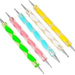 5 pc 2 Way Dotting Pen Tool Nail Art Tip Dot Paint Manicure kit MR.THIND STORE-picture-17