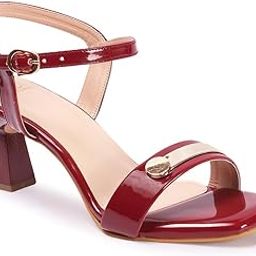 carlton london Women Stylish Sandal Having Buckle with Stiletto Heels, Square Toe for Party-picture-10