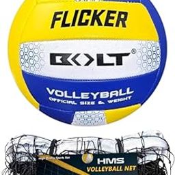 BOLT Flicker Stitched Volleyball with VB360N Net (Ball+Net)-image-3